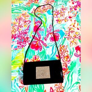 Black with crystal diamond embellishment purse
